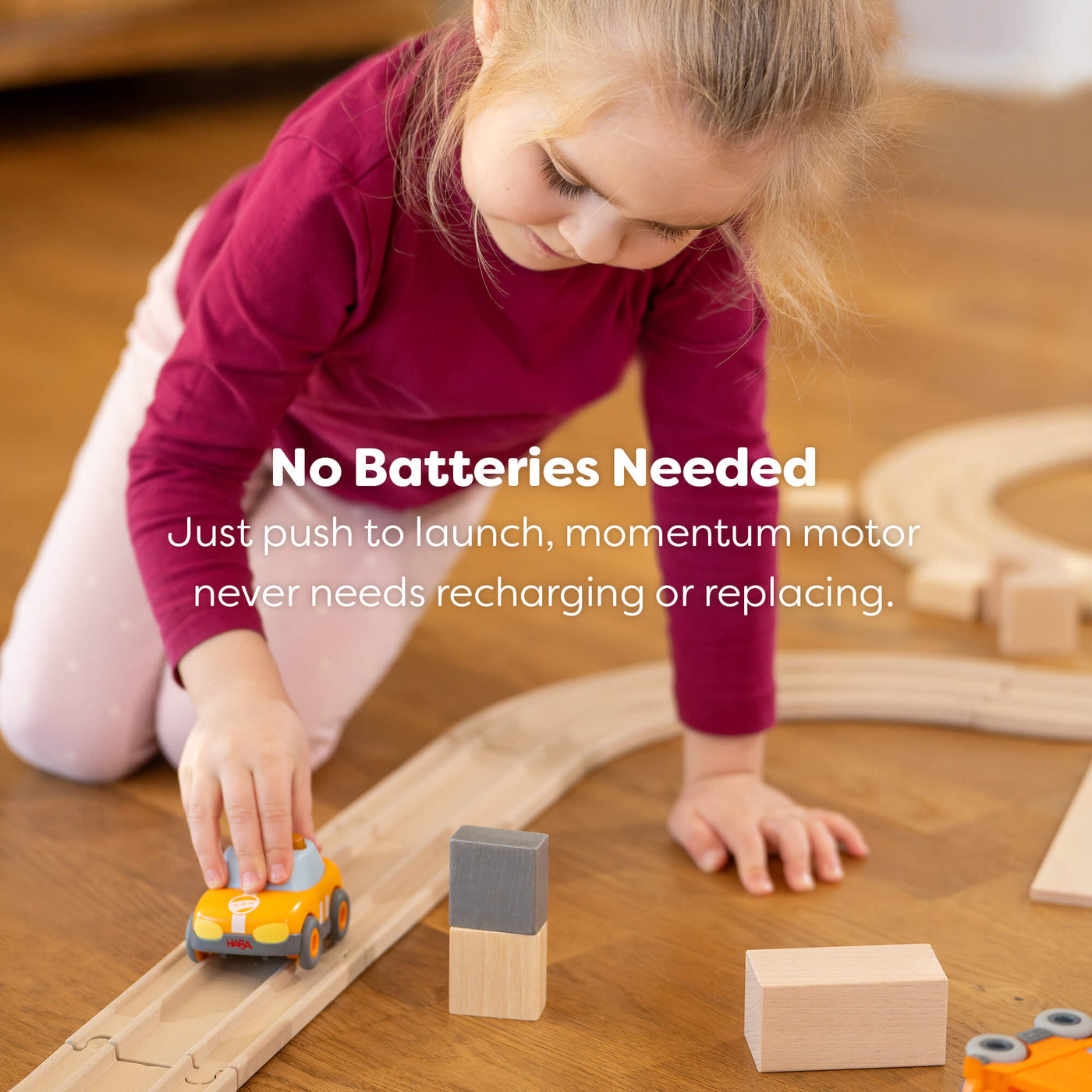 HABA Cars Yellow Pace Car with Momentum Motor – Recycled